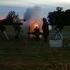 Cannon Salute at Grave marker ceremony in Blanco , Texas